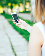 Young girl using smartphone