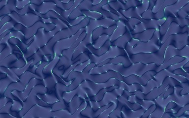 Fototapeta premium Graphic illustration - liquid pattern dark blue color. Modern abstract background. Design wallpaper. 3D illustration