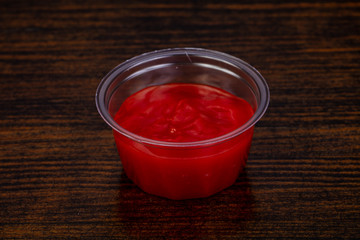 Ketchup sauce portion