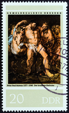 The Drunk Hercules by Peter Paul Rubens (German Democratic Republic 1977)