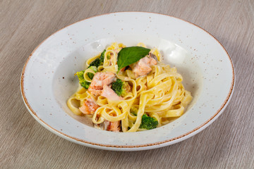 Pasta with salmon