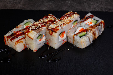 Japanese roll with eel