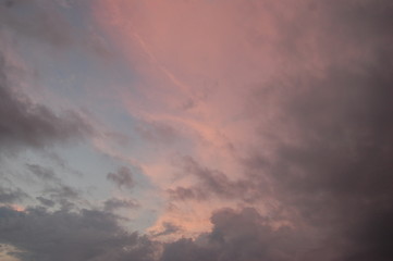 Pink and gray clouds