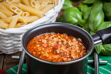 Mediterranean meal preparation.