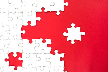 Missing piece in a jigsaw puzzle