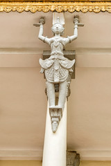 Details of pillar decorations at Silver Pagoda Phnom Penh Royal Palace Silver Pagoda