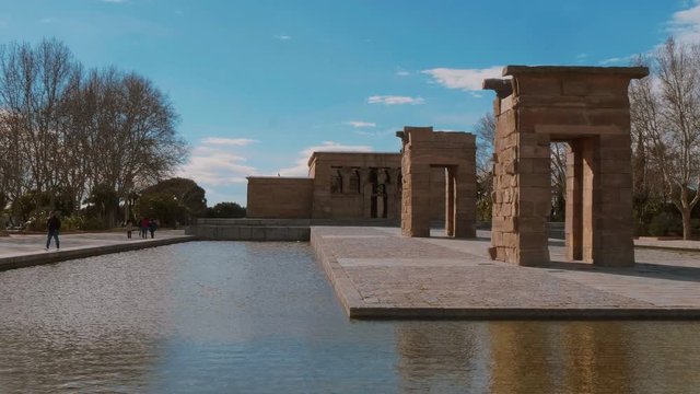 Debod temple at West Park in Madrid - the Templo de Debod
