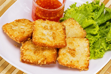 Fish fried with vegetable