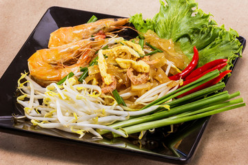 Padthai with shrimp tasty food