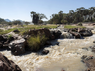 Beautiful Epupa falls on the Kunene River, Namibia