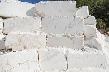 Stone white gray marble texture background. Kitchen floor and worktop counter luxury for interior. © Sokirlov
