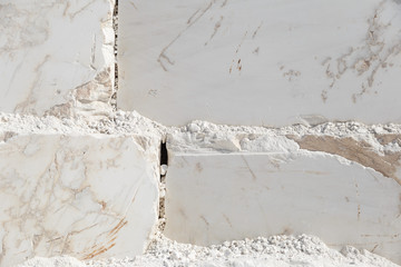Stone white gray marble texture background. Kitchen floor and worktop counter luxury for interior. © Sokirlov