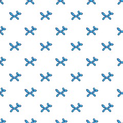 Animal figures out of blue balloon pattern seamless repeat in cartoon style vector illustration