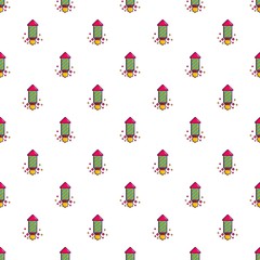 Party popper pattern seamless repeat in cartoon style vector illustration