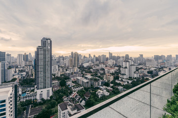 Fototapeta na wymiar Bangkok cityscape after the rain.