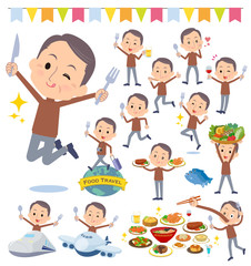 Brown high neck Middle aged men_food festival