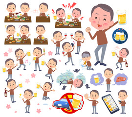 Brown high neck Middle aged men_alcohol