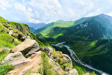 Fototapeta na wymiar the mountains, the sky of Georgia