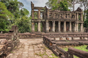 Preah Khan a Buddhist temple at Angkor, Cambodia