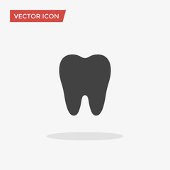 Tooth Icon in trendy flat style isolated on grey background. Dentistry symbol for your web site design, logo, app, UI. Vector illustration, EPS10.