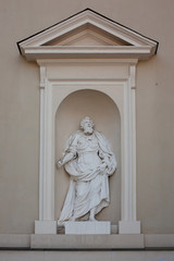Statue of Abraham on the wall of Vilnius Cathedral