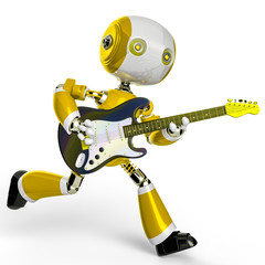 cute little robot in a white background