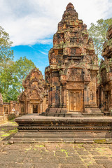 Banteay Srei Temple red sandstone temple in Angkor, Cambodia.
