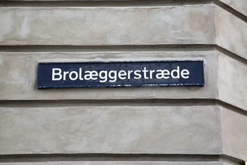 Obraz premium Street Sign, Copenhagen