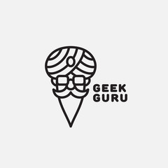 Geek guru logo - obrazy, fototapety, plakaty