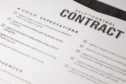 Self-Control Contract. extra work on certain behavior problems that cause them to lose some of their self-control