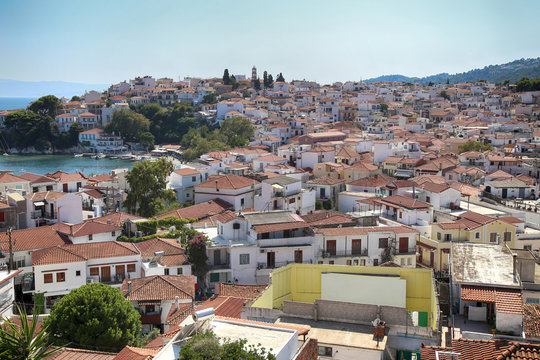 Skiathos town on Skiathos island, Greece