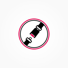 Seat belt. Сlick and Save the Life Logo. - 211416529