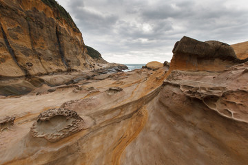 Yehliu Geopark in Taiwan, exotic landscape/seascape