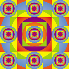 Graphic mandala. Colorful geometric pattern. Vector graphics.