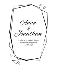 Geometric polygonal vector frame.