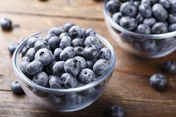 blueberry in a glass plate