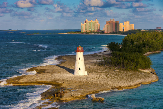 Lighthouse on Paradise island, Bahamas