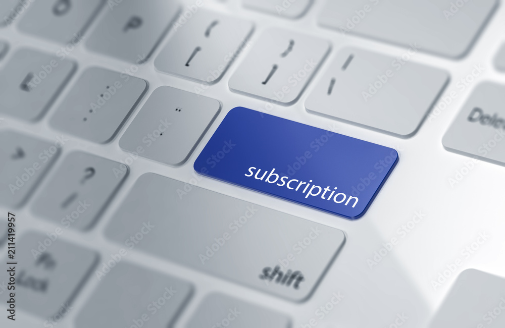 Fototapete SUBSCRIPTION | Button on Computer Keyboard