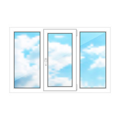 Large window on a white background