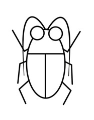 ゴキブリ目なし(線画)