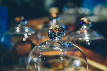 decorative glass dome close-up