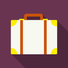 Plastic, metal, leather suitcase bag. Travel suitcase, journey package, business travel bag, trip luggage.