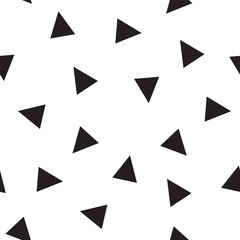 DOUBLE TRIANGLE TEXTURE. GEOMETRIC SEAMLESS VECTOR PATTERN. MEMPHIS ART DESIGN