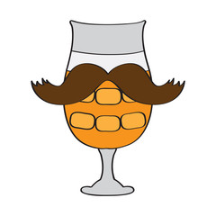 Hipster beer icon