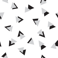 DOUBLE TRIANGLE TEXTURE. GEOMETRIC SEAMLESS VECTOR PATTERN. MEMPHIS ART DESIGN
