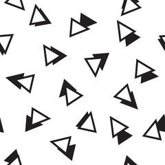 DOUBLE TRIANGLE TEXTURE. GEOMETRIC SEAMLESS VECTOR PATTERN. MEMPHIS ART DESIGN