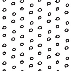 HAND DRAW CIRCLE. GEOMETRIC SEAMLESS VECTOR PATTERN. 