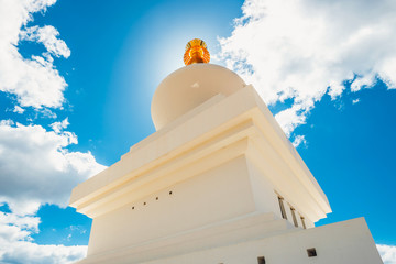 Stupa, exterior view of a buddhist temple