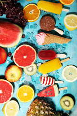 Vanilla frozen yogurt or soft ice cream in waffle cone.