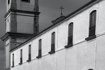 Details of windows and counters of colonial church